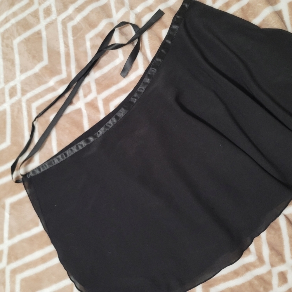 Black Sheer Chiffon Top